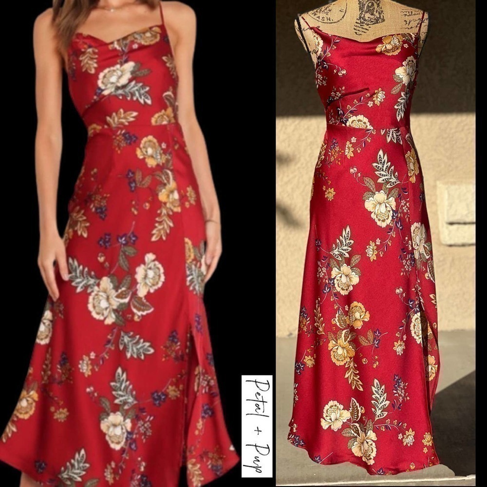 PETAL & PUP DORIAH DRESS WINE Size 6
